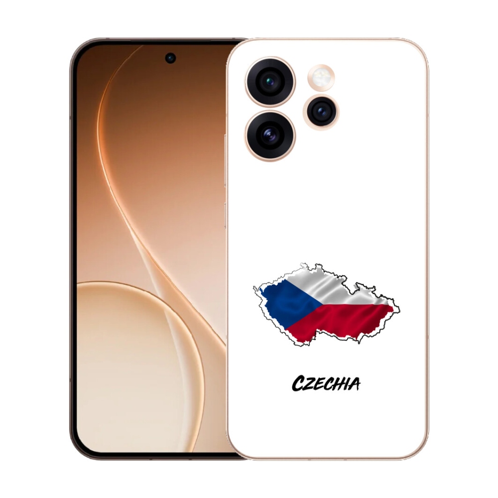 Gelový kryt mmCase na Oppo Reno 15 Pro 5G - Czechia bílé pozadí