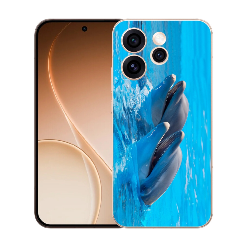 Gelový kryt mmCase na Oppo Reno 15 Pro 5G - delfíni