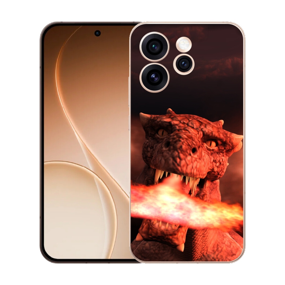 Gelový kryt mmCase na Oppo Reno 15 Pro 5G - drak