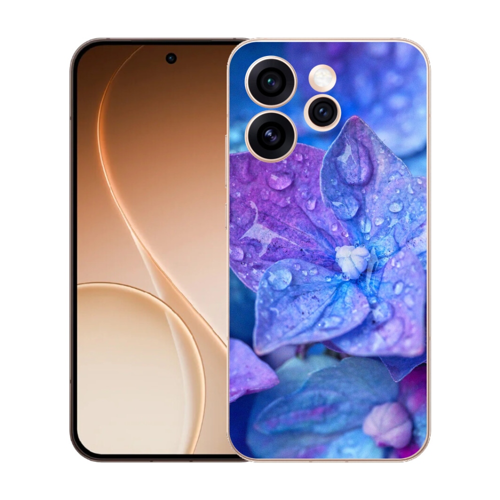 Gelový kryt mmCase na Oppo Reno 15 Pro 5G - fialový květ