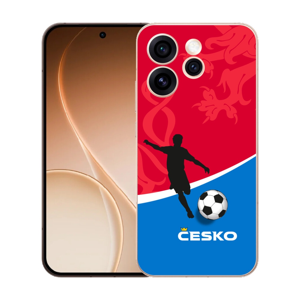Gelový kryt mmCase na Oppo Reno 15 Pro 5G - fotbal Česko