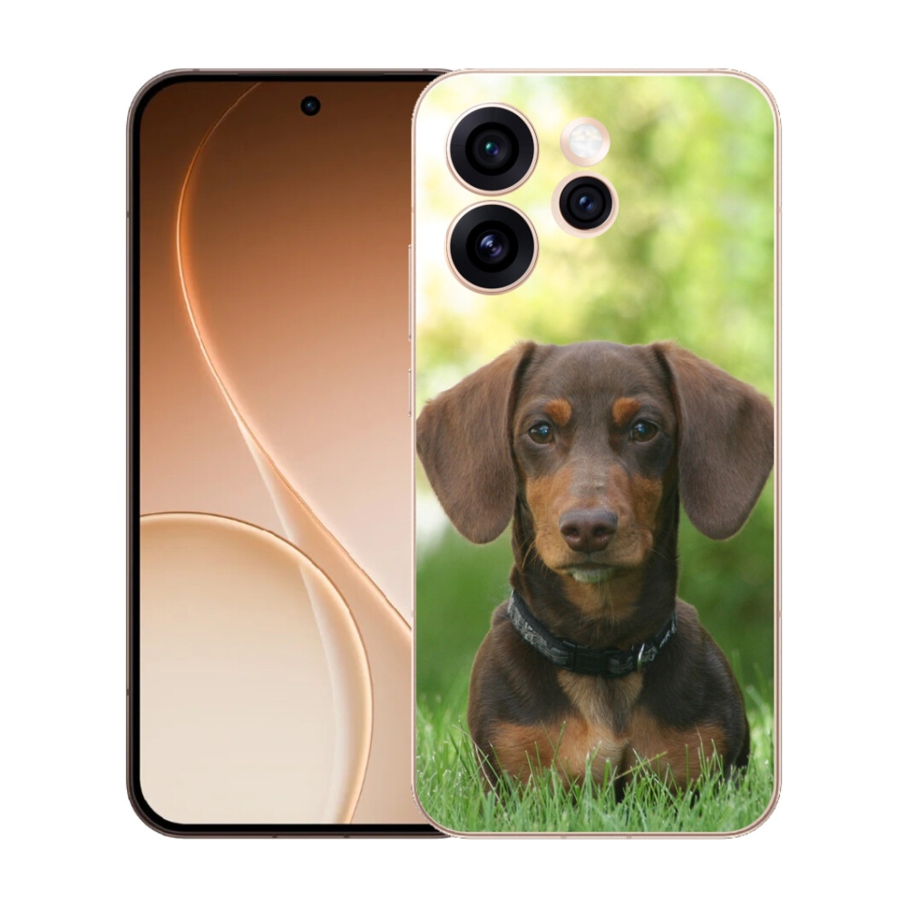 Gelový kryt mmCase na Oppo Reno 15 Pro 5G - hnědý jezevčík