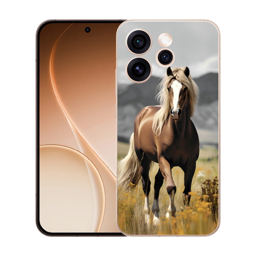 Gelový kryt mmCase na Oppo Reno 15 Pro 5G - hnědý kůň 1