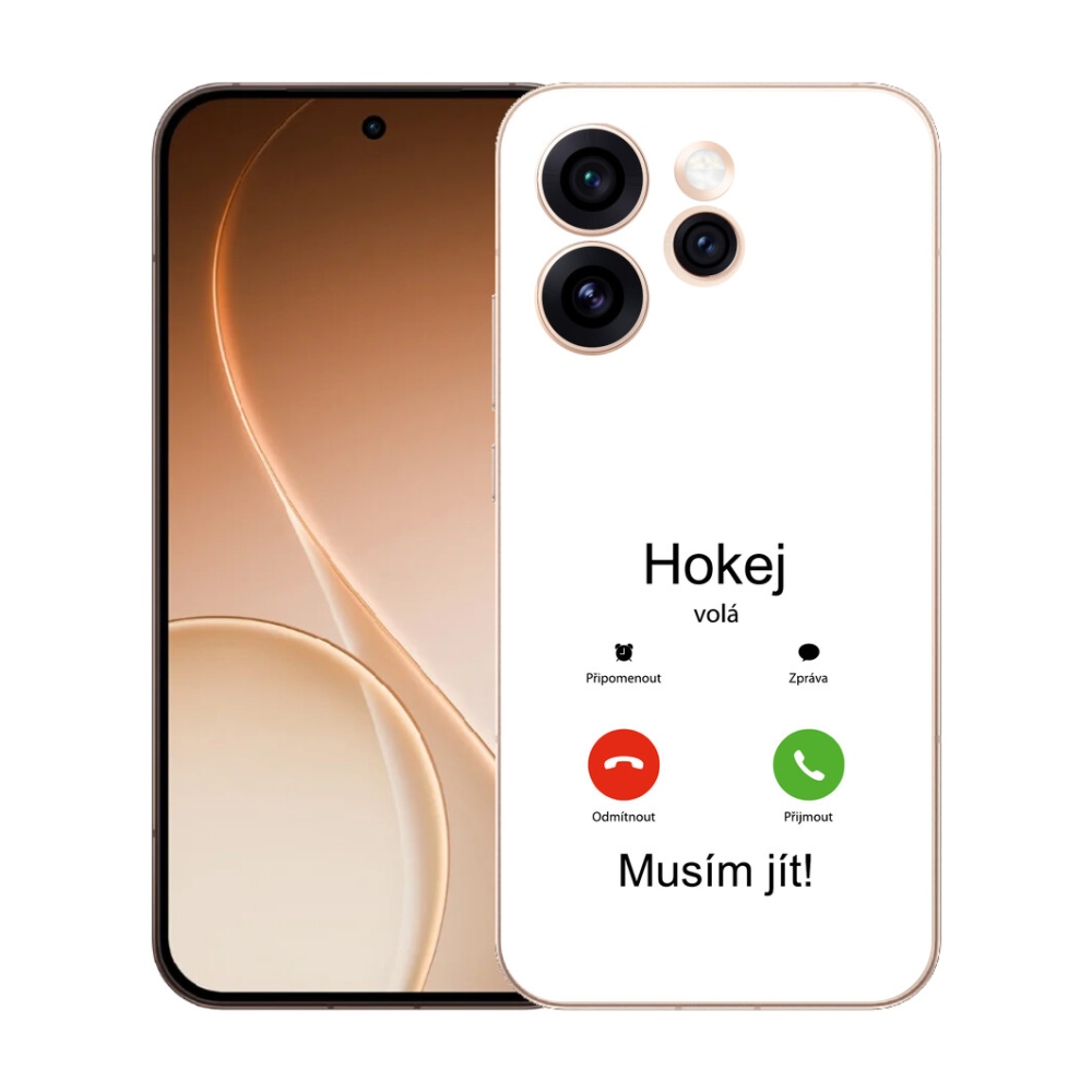 Gelový kryt mmCase na Oppo Reno 15 Pro 5G - hokej volá bílé pozadí