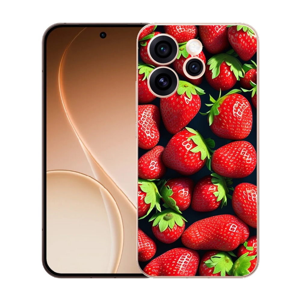 Gelový kryt mmCase na Oppo Reno 15 Pro 5G - jahody