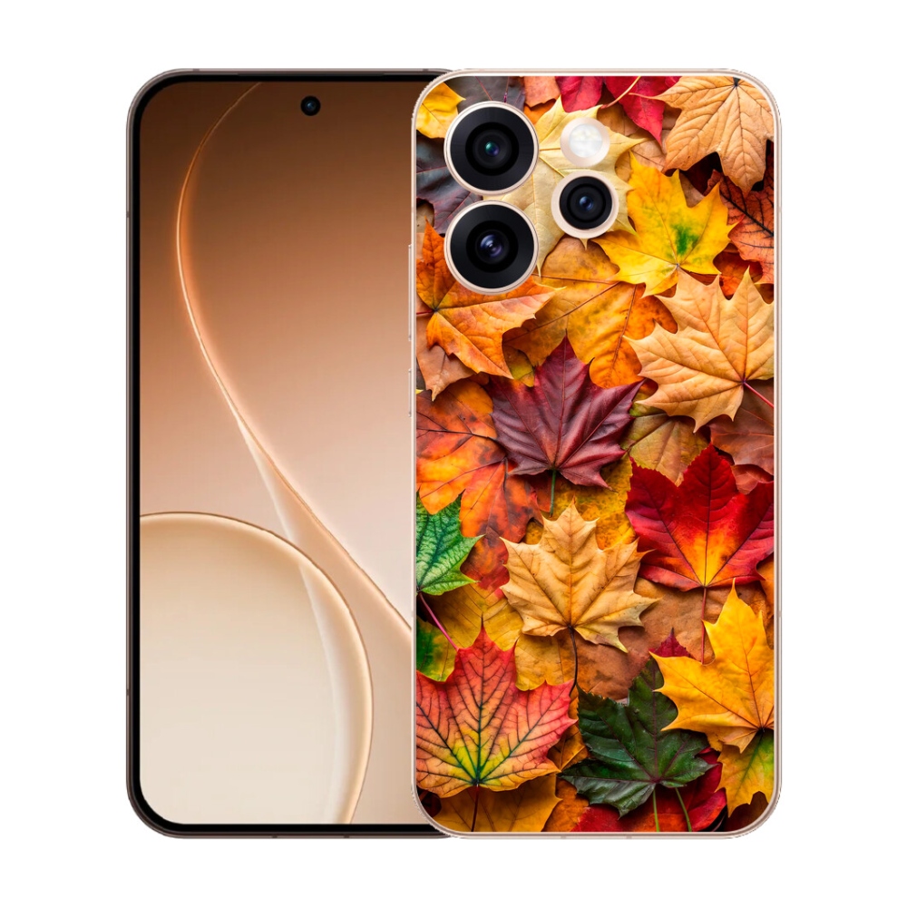 Gelový kryt mmCase na Oppo Reno 15 Pro 5G - javorové listy 2