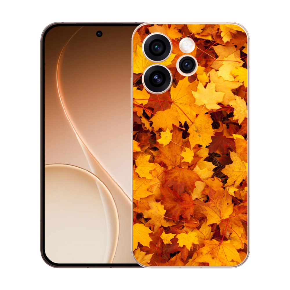 Gelový kryt mmCase na Oppo Reno 15 Pro 5G - javorové listy