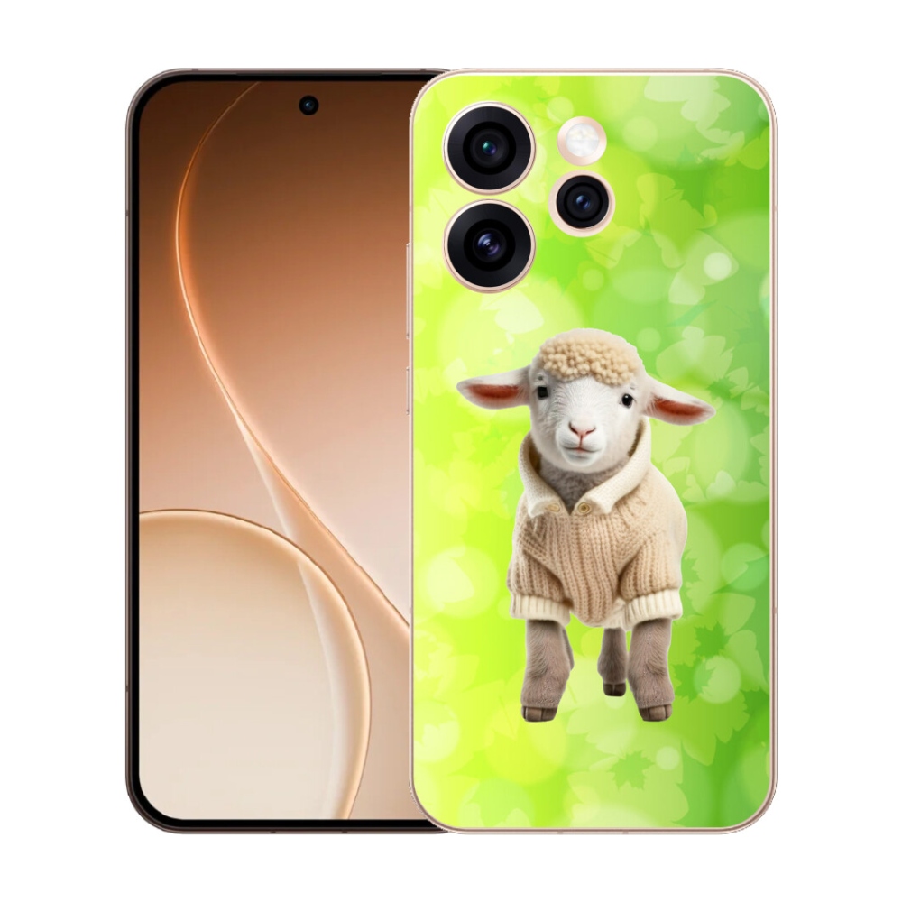 Gelový kryt mmCase na Oppo Reno 15 Pro 5G - jehně ve svetru