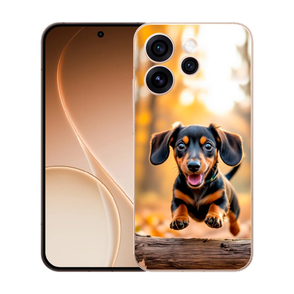 Gelový kryt mmCase na Oppo Reno 15 Pro 5G - jezevčík 2