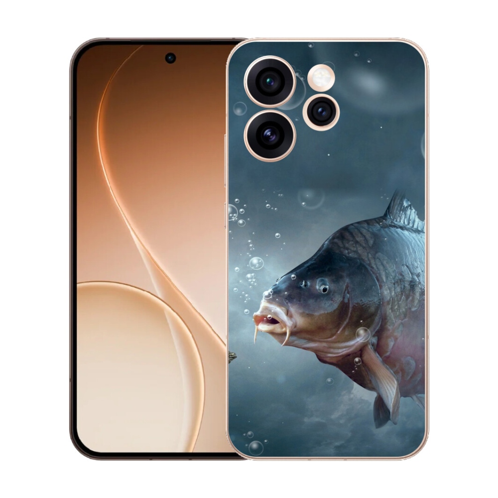 Gelový kryt mmCase na Oppo Reno 15 Pro 5G - kapr a bublinky