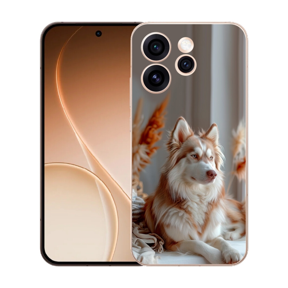 Gelový kryt mmCase na Oppo Reno 15 Pro 5G - klidný sibiřský husky