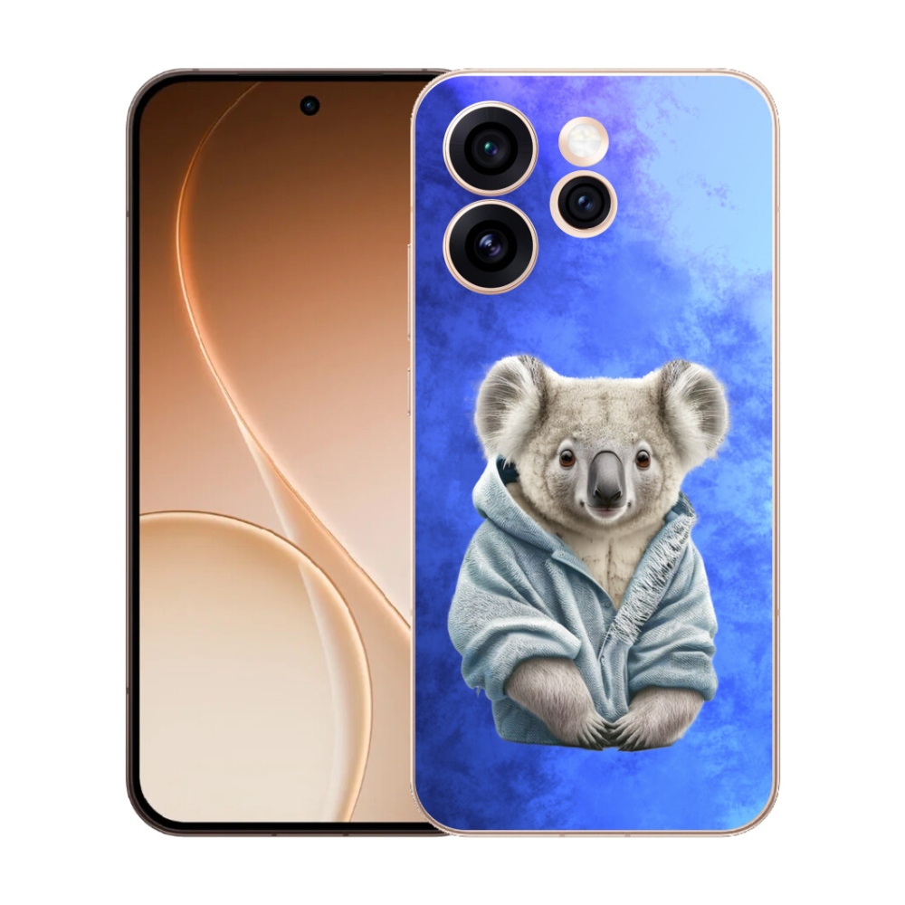 Gelový kryt mmCase na Oppo Reno 15 Pro 5G - koala ve svetru