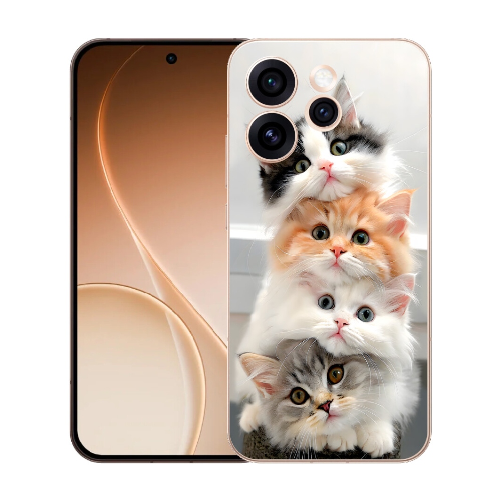 Gelový kryt mmCase na Oppo Reno 15 Pro 5G - kočičí parta