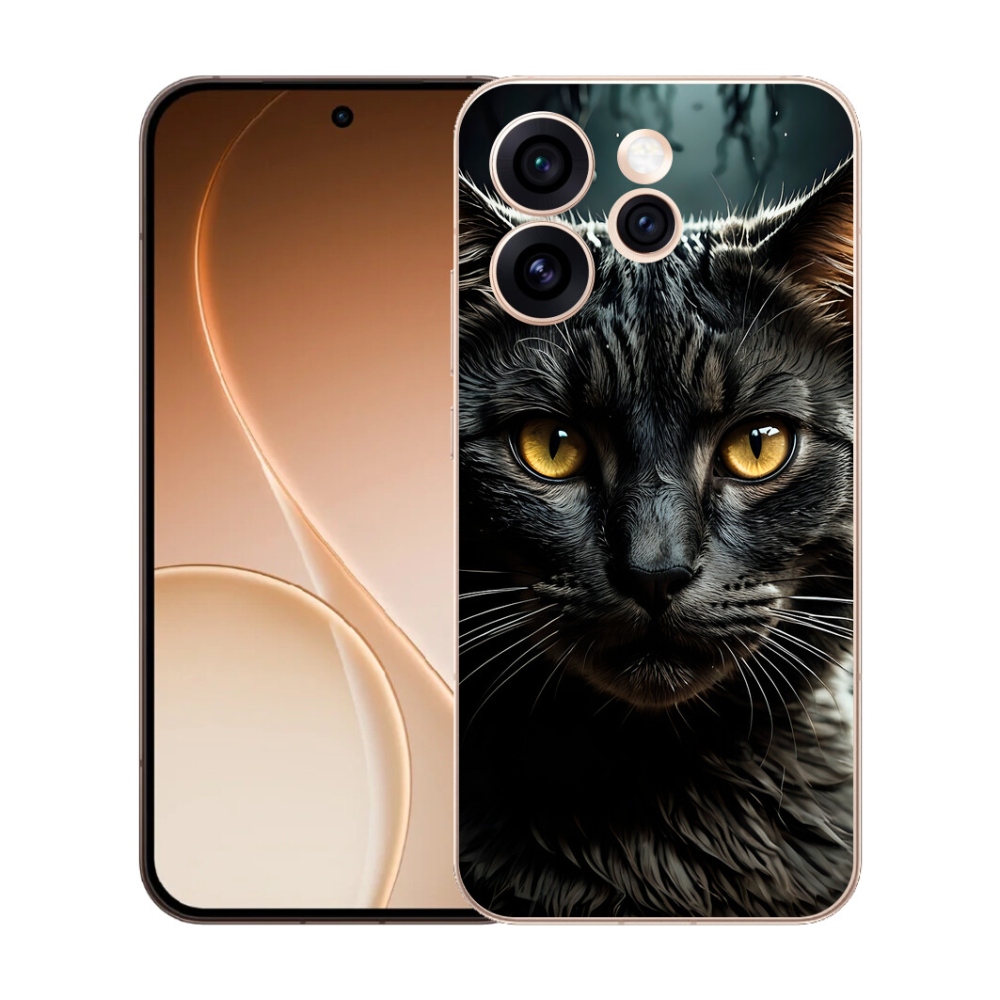 Gelový kryt mmCase na Oppo Reno 15 Pro 5G - kočičí pohled 3