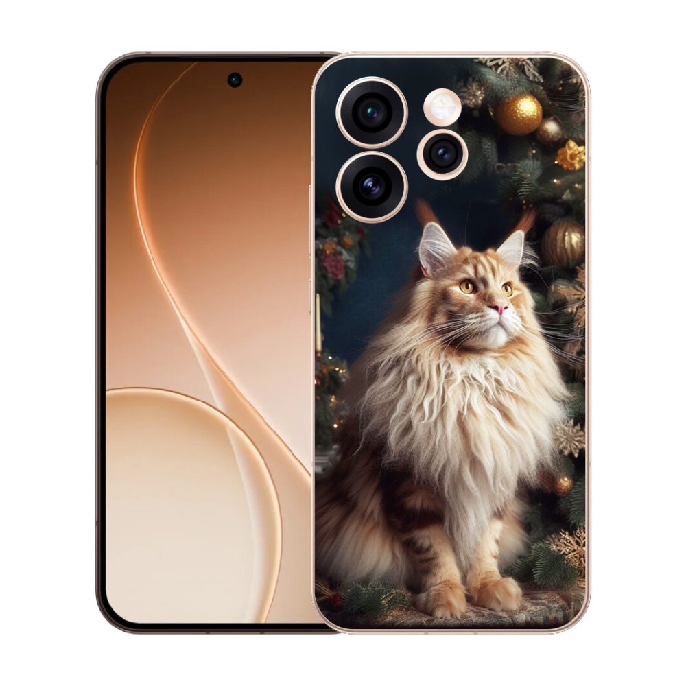 Gelový kryt mmCase na Oppo Reno 15 Pro 5G - kočka u stromku