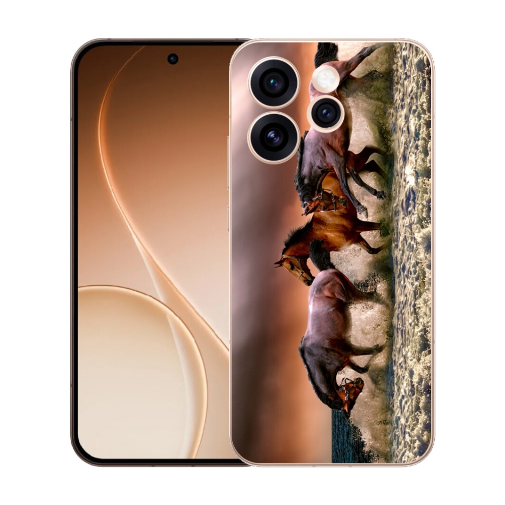 Gelový kryt mmCase na Oppo Reno 15 Pro 5G - koně 1