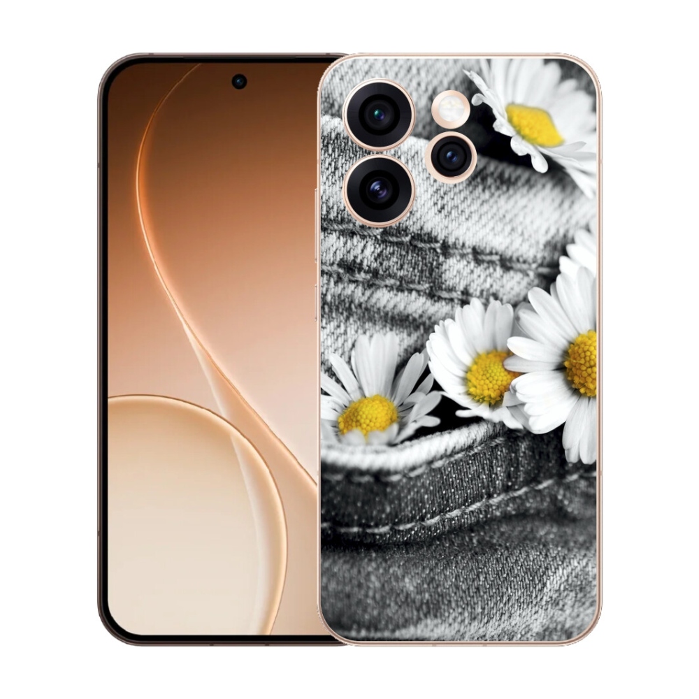 Gelový kryt mmCase na Oppo Reno 15 Pro 5G - kopretiny