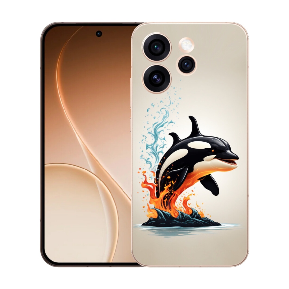Gelový kryt mmCase na Oppo Reno 15 Pro 5G - kosatka