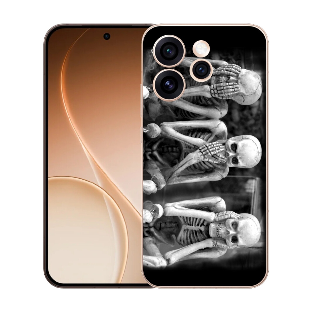 Gelový kryt mmCase na Oppo Reno 15 Pro 5G - kostlivci