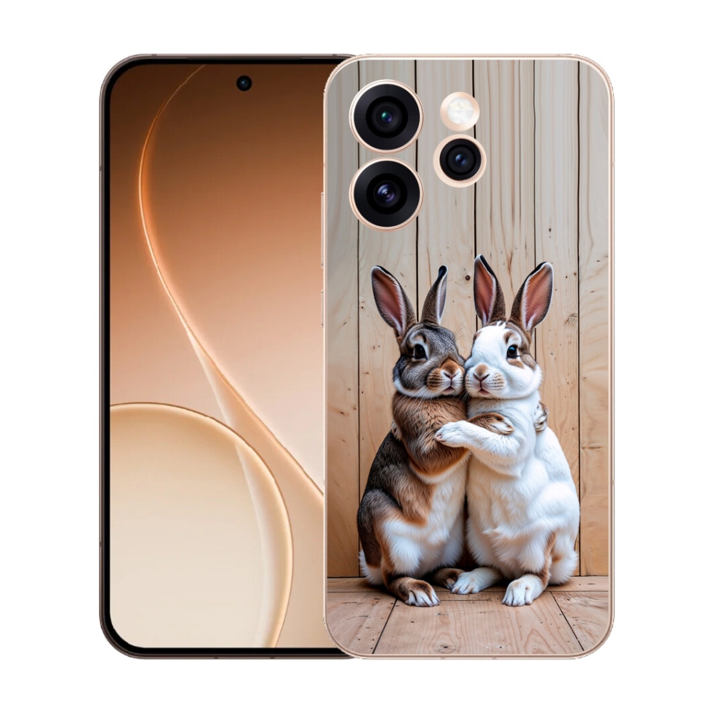 Gelový kryt mmCase na Oppo Reno 15 Pro 5G - králičí pár
