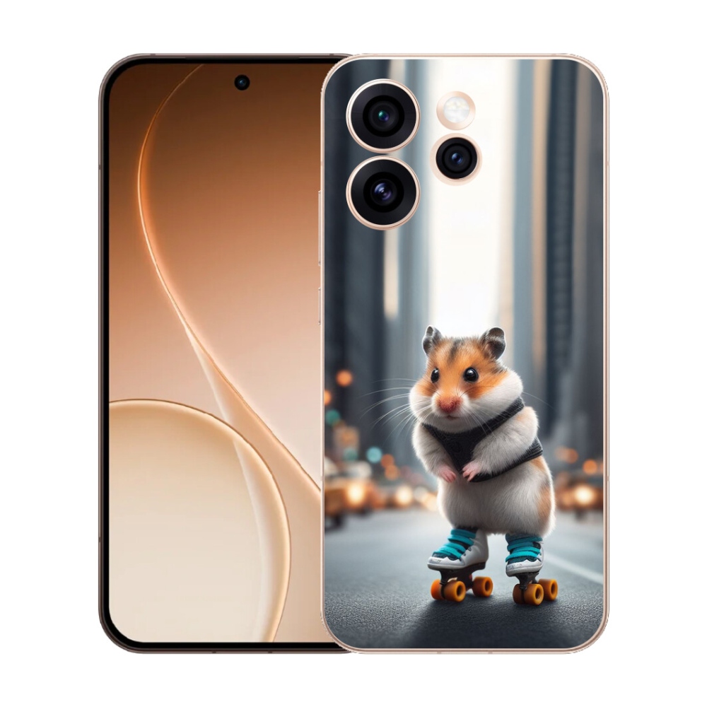 Gelový kryt mmCase na Oppo Reno 15 Pro 5G - křeček na bruslích