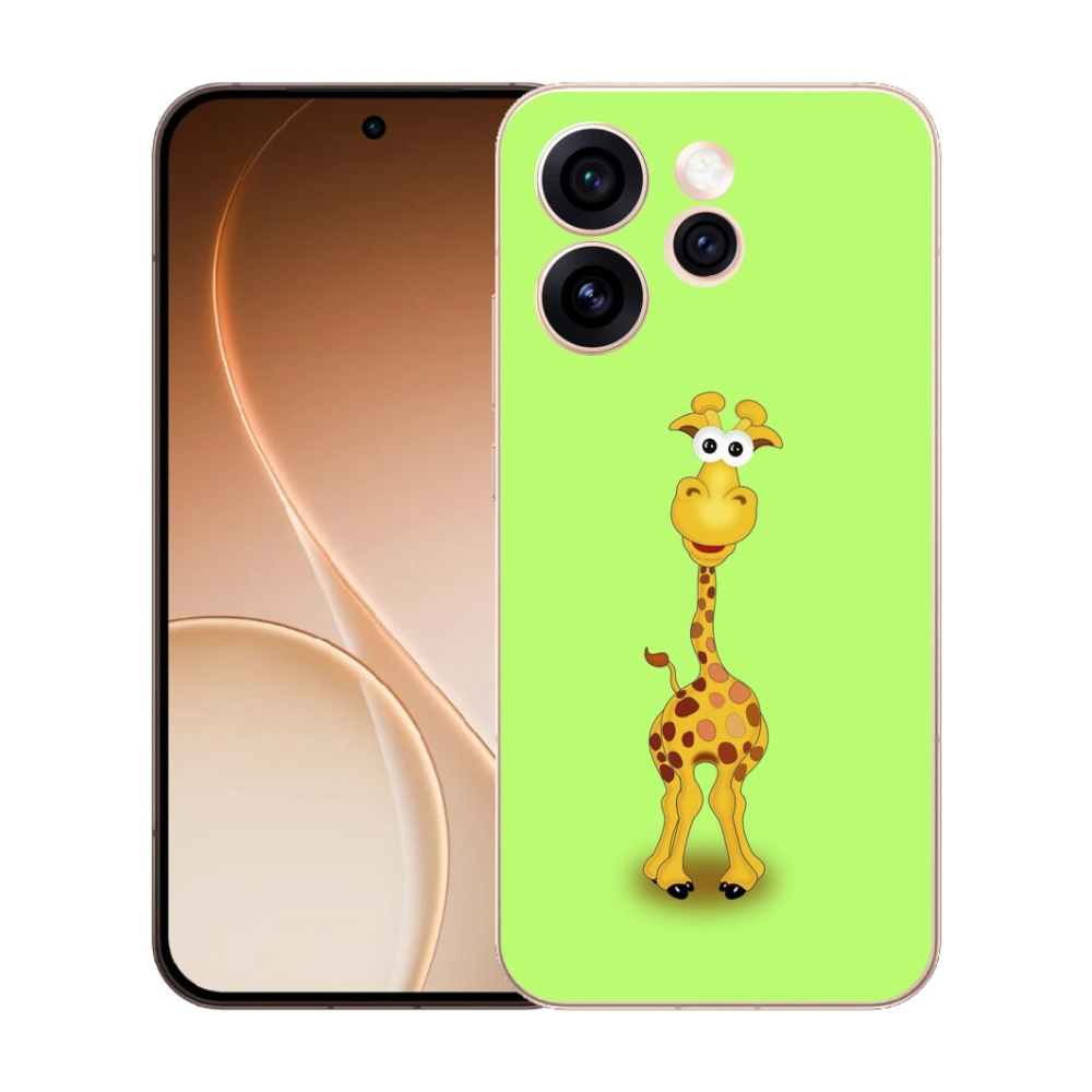 Gelový kryt mmCase na Oppo Reno 15 Pro 5G - kreslená žirafa