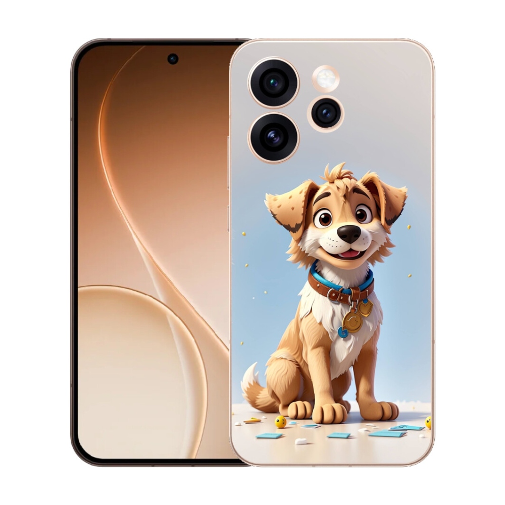 Gelový kryt mmCase na Oppo Reno 15 Pro 5G - kreslené štěně