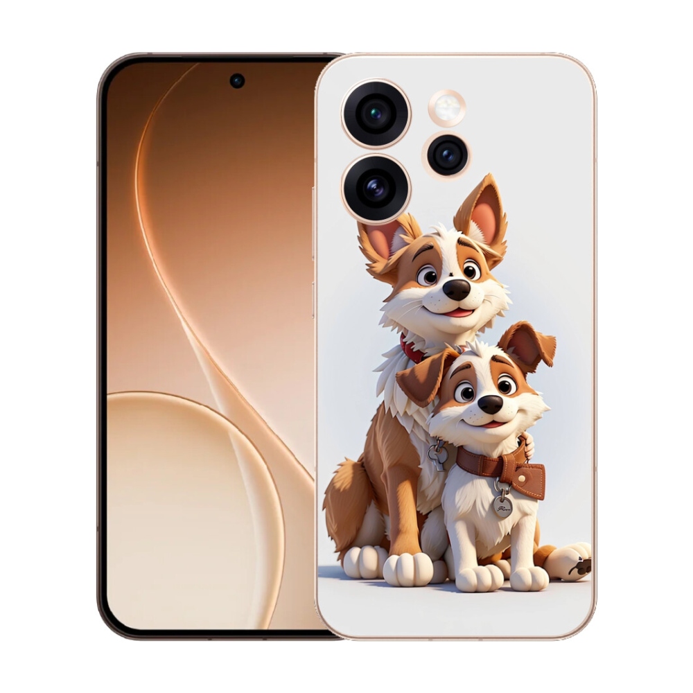 Gelový kryt mmCase na Oppo Reno 15 Pro 5G - kreslení psi