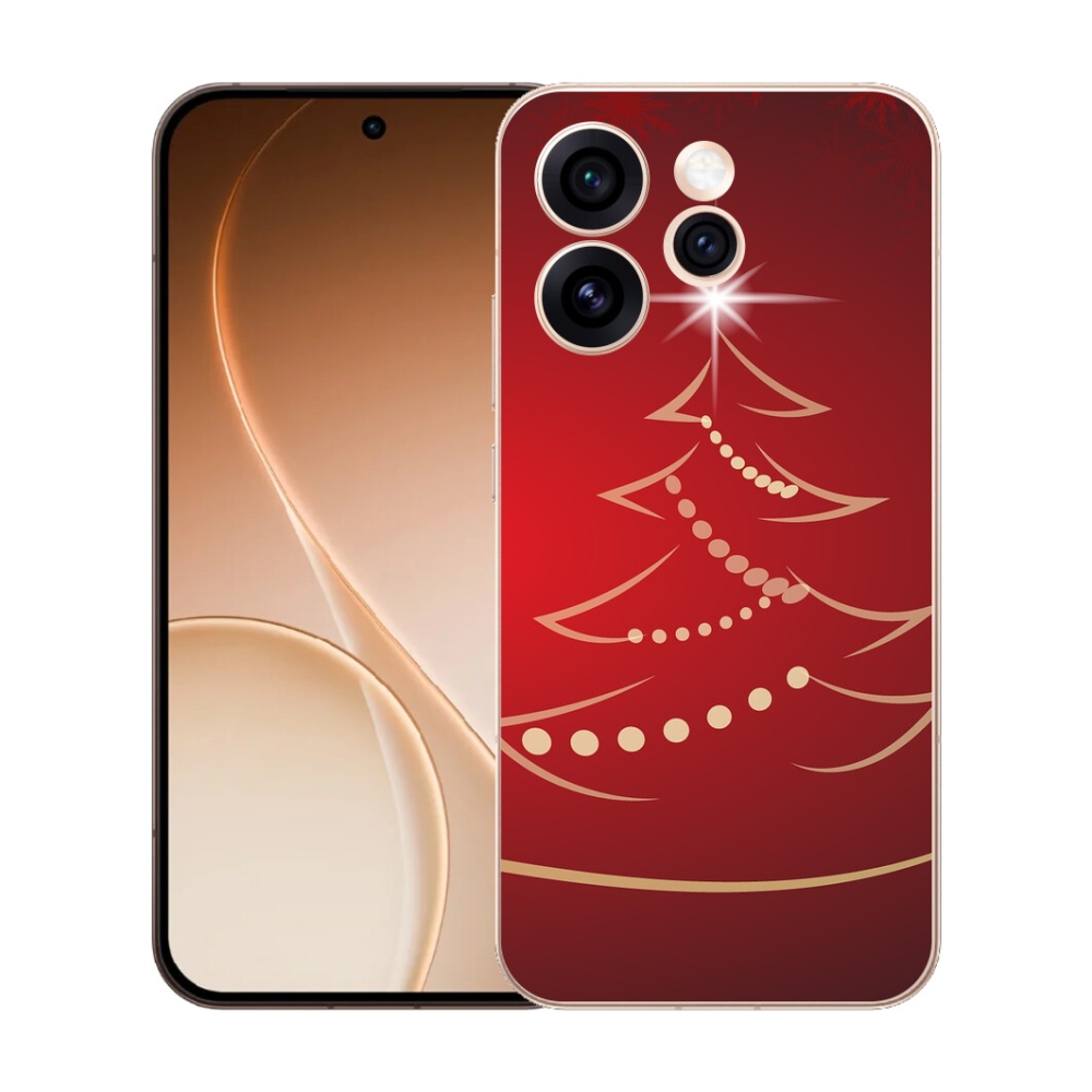 Gelový kryt mmCase na Oppo Reno 15 Pro 5G - kreslený vánoční stromek