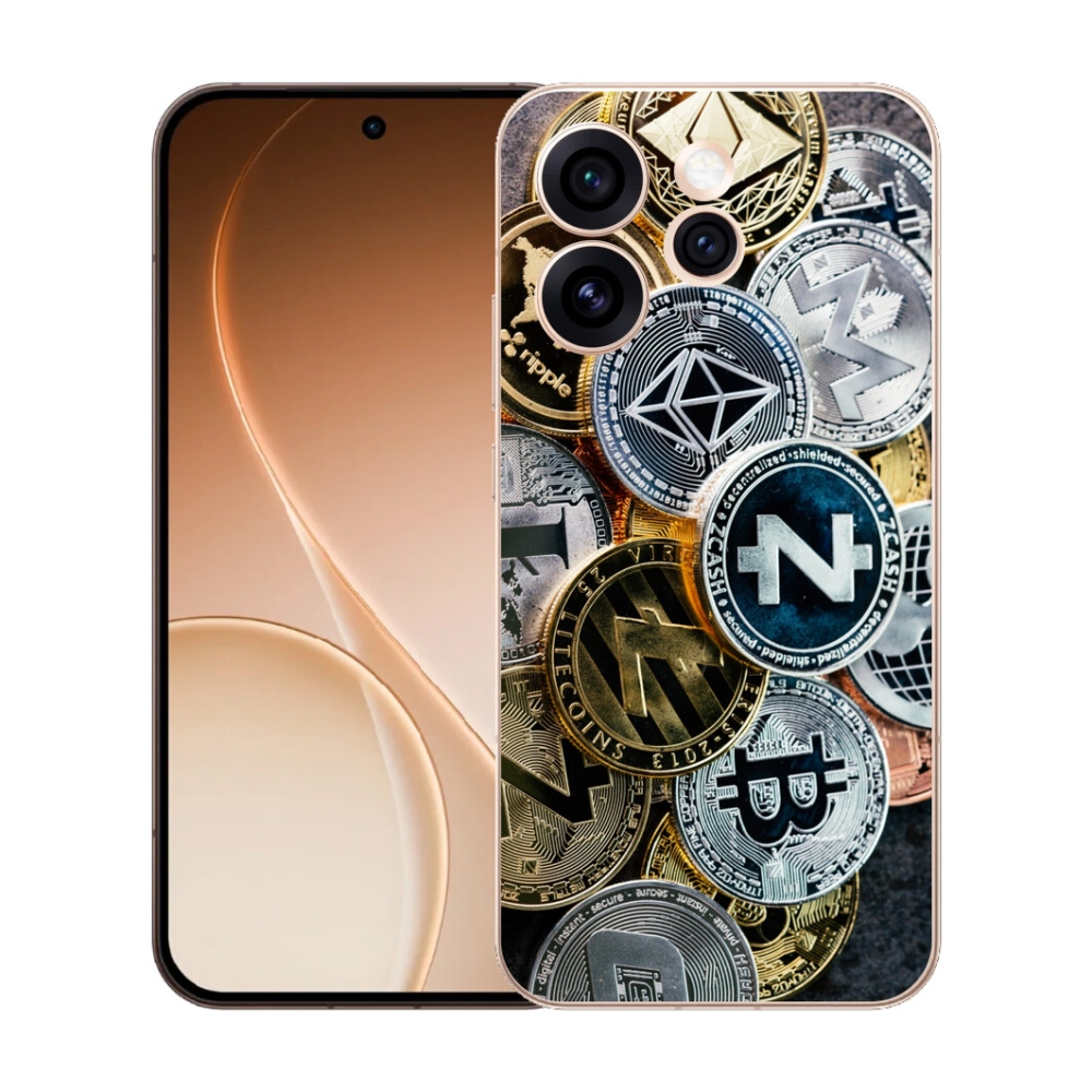 Gelový kryt mmCase na Oppo Reno 15 Pro 5G - kryptoměny