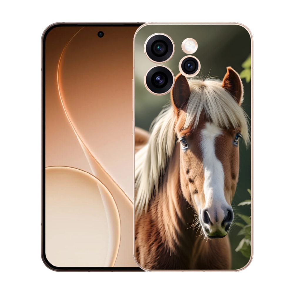 Gelový kryt mmCase na Oppo Reno 15 Pro 5G - kůň se světlou hřívou