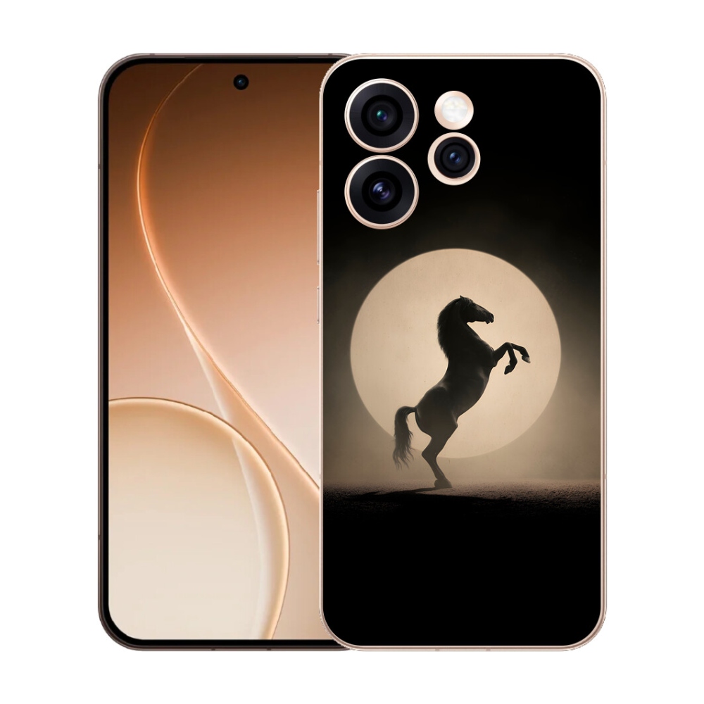 Gelový kryt mmCase na Oppo Reno 15 Pro 5G - kůň v siluetě