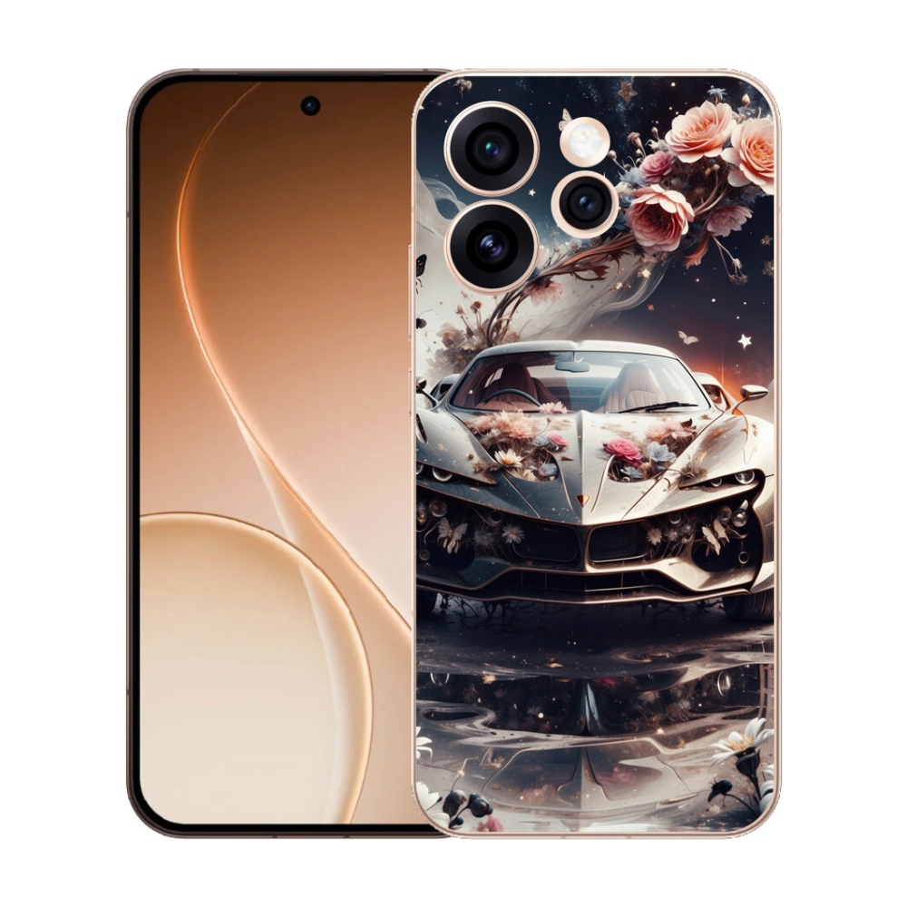 Gelový kryt mmCase na Oppo Reno 15 Pro 5G - květinový sportovní vůz
