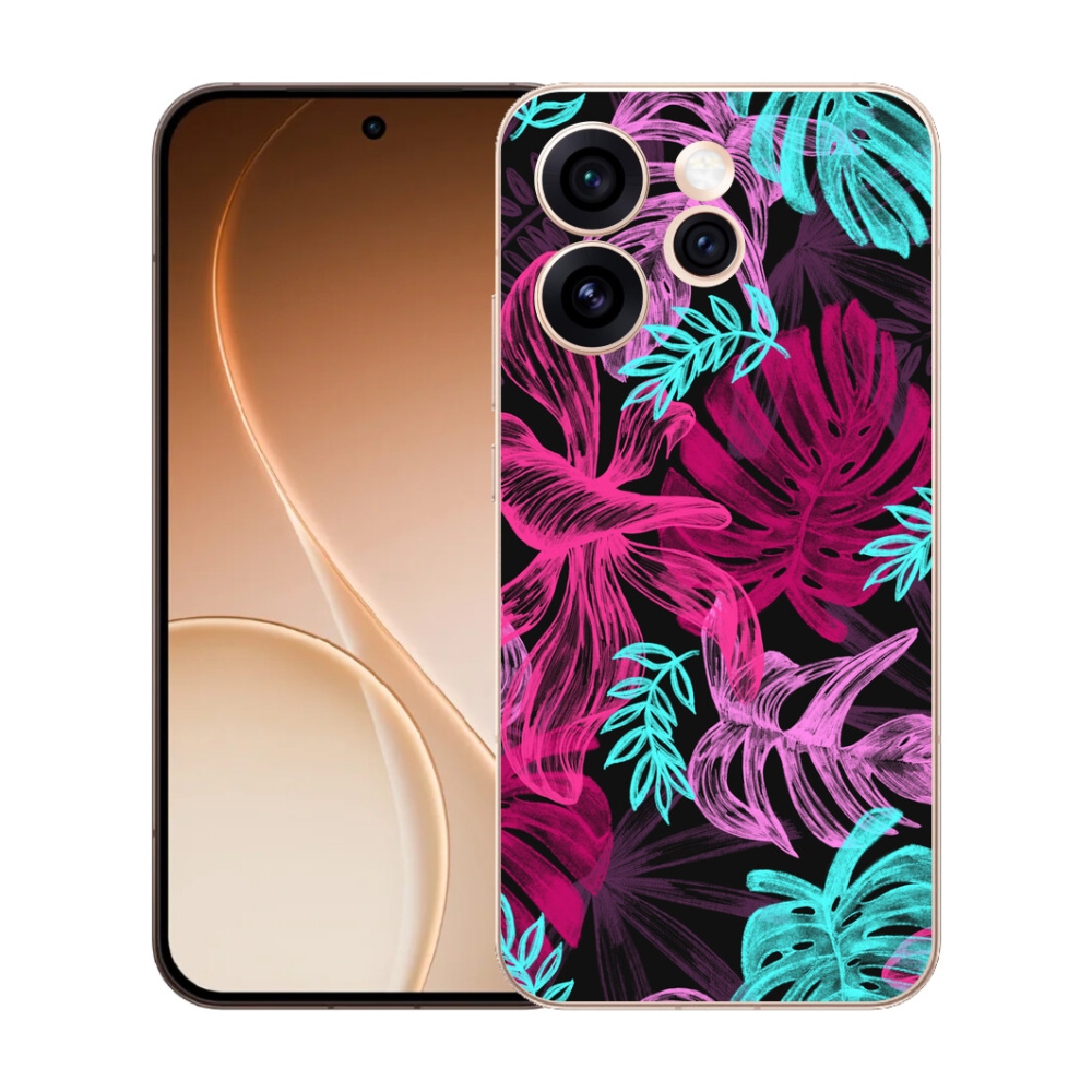 Gelový kryt mmCase na Oppo Reno 15 Pro 5G - květiny 1