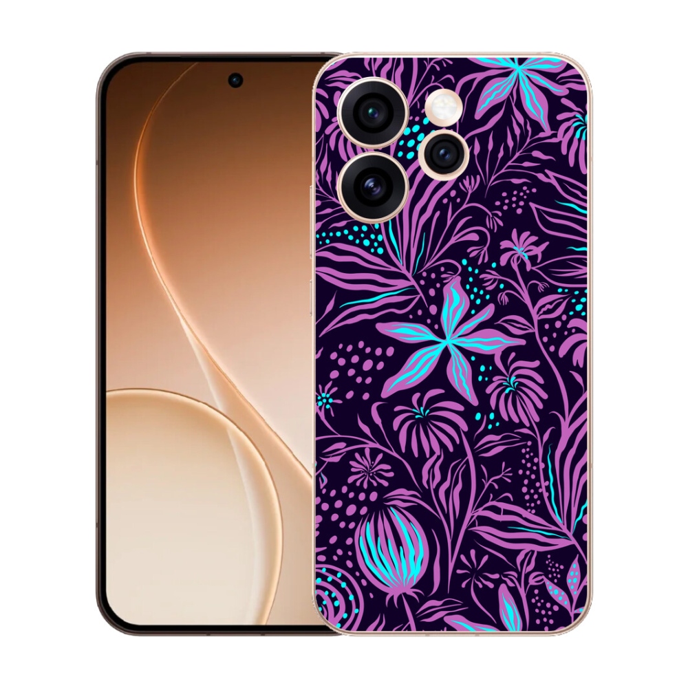 Gelový kryt mmCase na Oppo Reno 15 Pro 5G - květiny 2