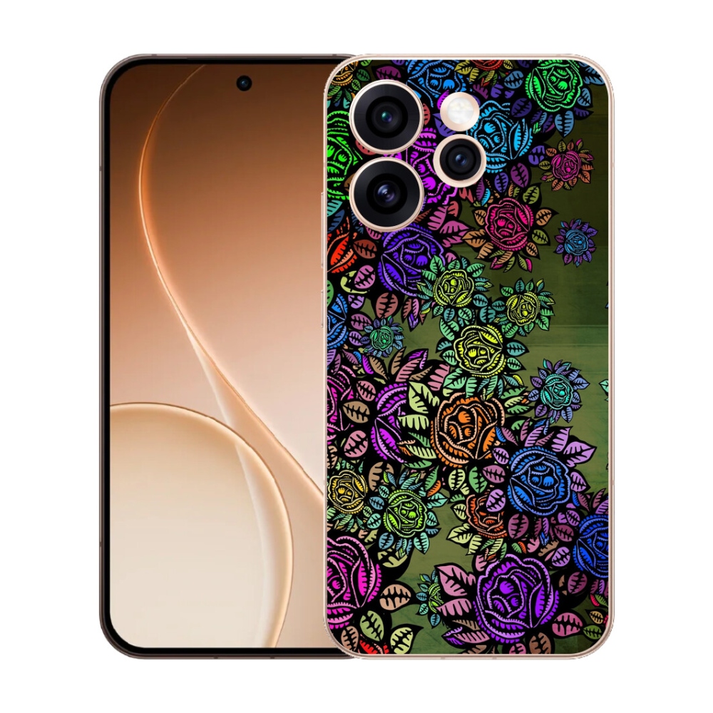 Gelový kryt mmCase na Oppo Reno 15 Pro 5G - květiny 6