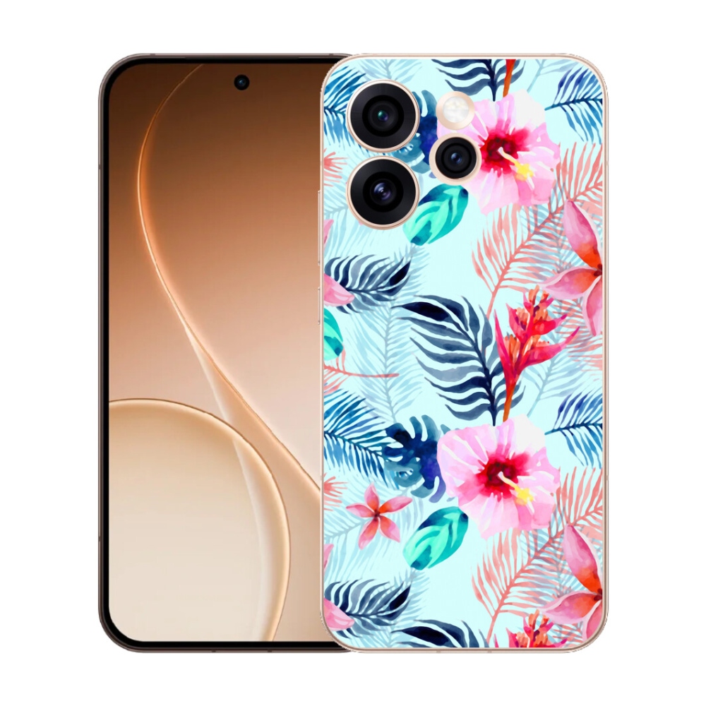 Gelový kryt mmCase na Oppo Reno 15 Pro 5G - květiny