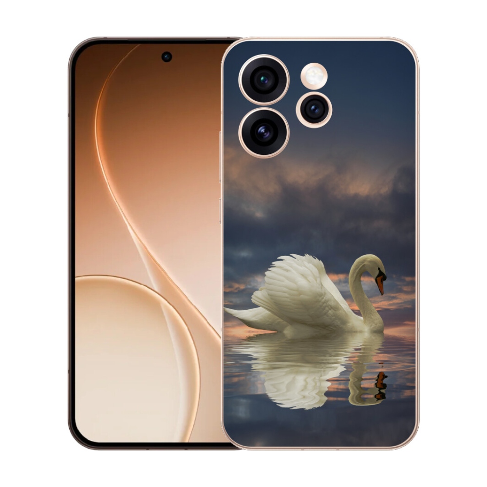 Gelový kryt mmCase na Oppo Reno 15 Pro 5G - labuť