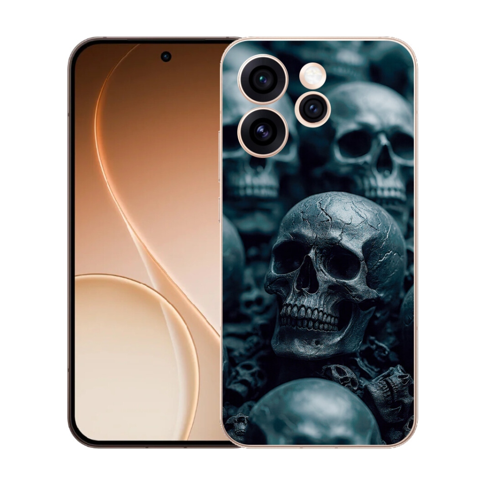 Gelový kryt mmCase na Oppo Reno 15 Pro 5G - lebka 2