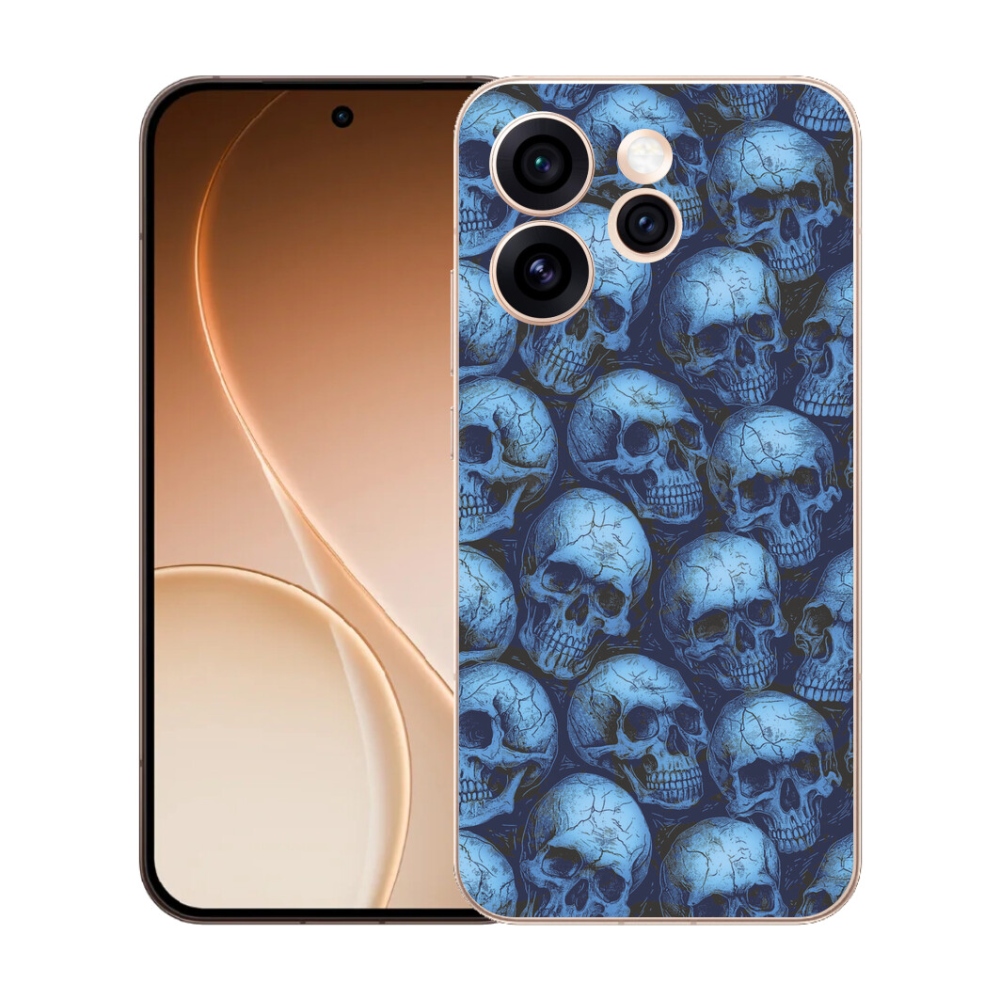 Gelový kryt mmCase na Oppo Reno 15 Pro 5G - lebky