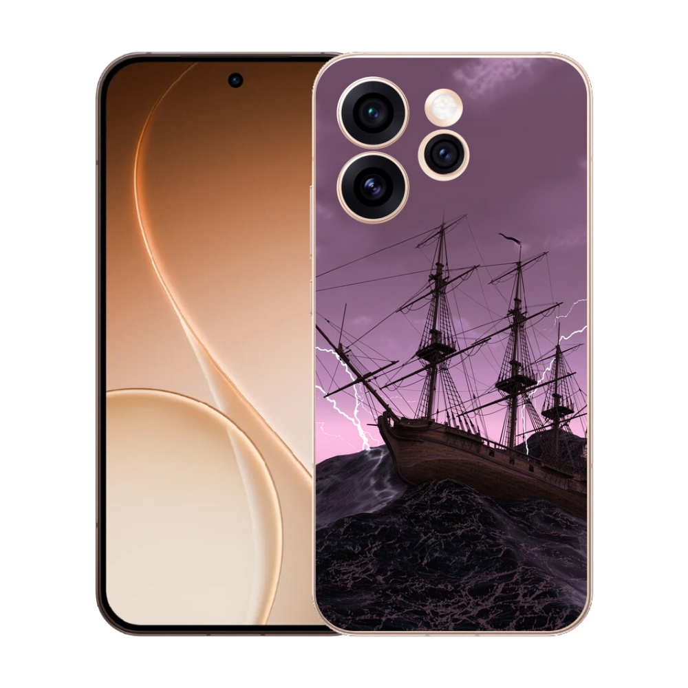Gelový kryt mmCase na Oppo Reno 15 Pro 5G - loď v bouři