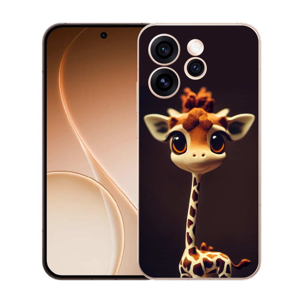Gelový kryt mmCase na Oppo Reno 15 Pro 5G - malá žirafa