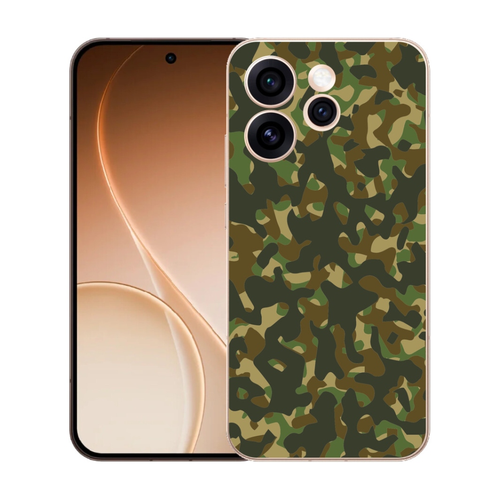 Gelový kryt mmCase na Oppo Reno 15 Pro 5G - maskáčový vzor 1
