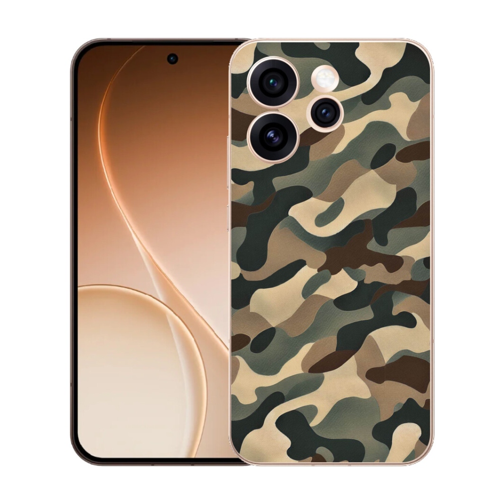 Gelový kryt mmCase na Oppo Reno 15 Pro 5G - maskáčový vzor 11