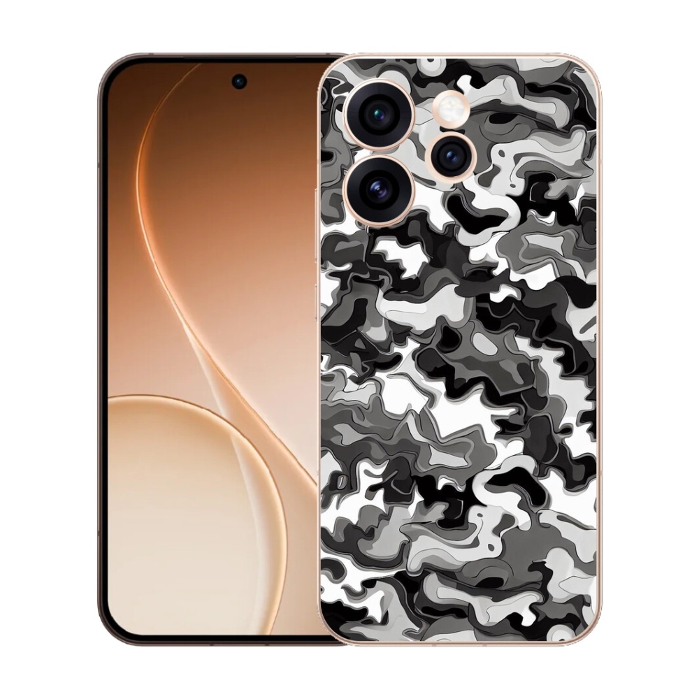 Gelový kryt mmCase na Oppo Reno 15 Pro 5G - maskáčový vzor 3