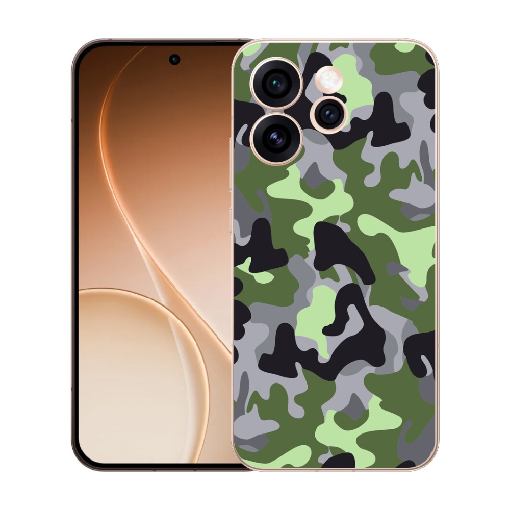 Gelový kryt mmCase na Oppo Reno 15 Pro 5G - maskáčový vzor 7