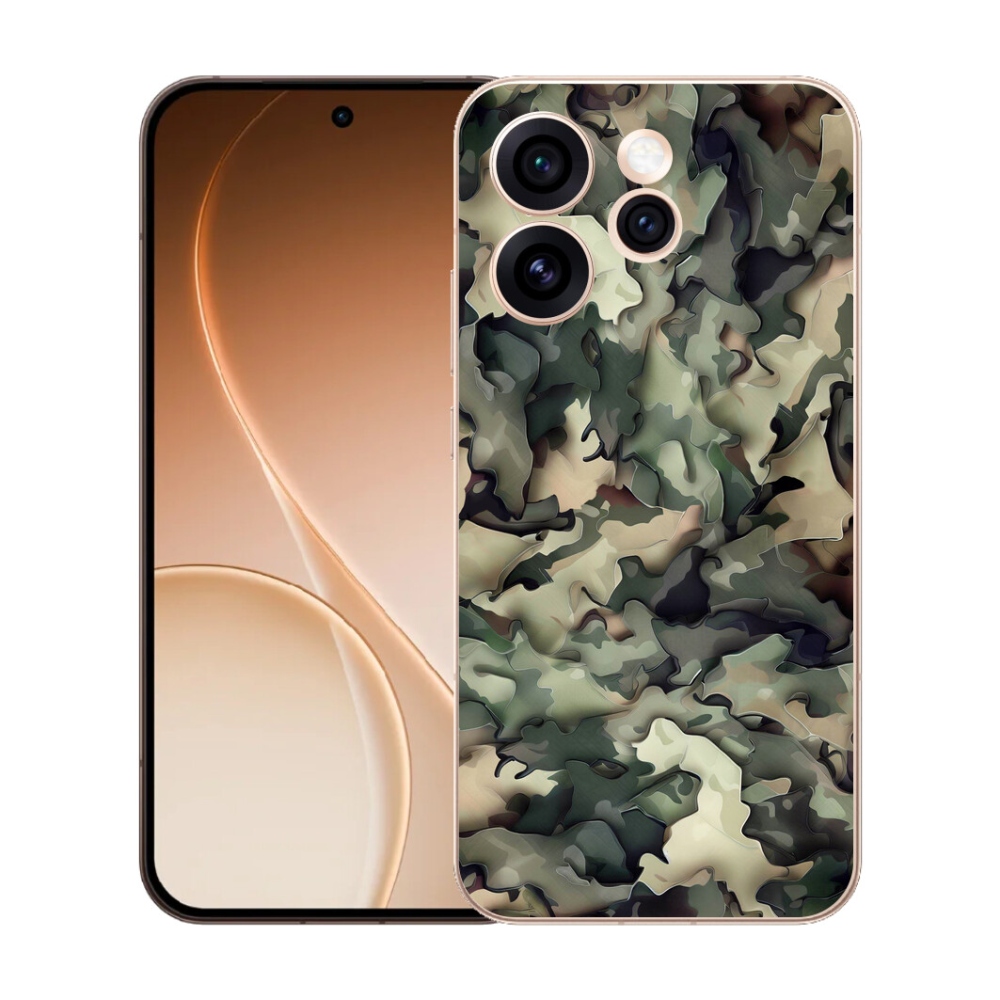 Gelový kryt mmCase na Oppo Reno 15 Pro 5G - maskáčový vzor 9