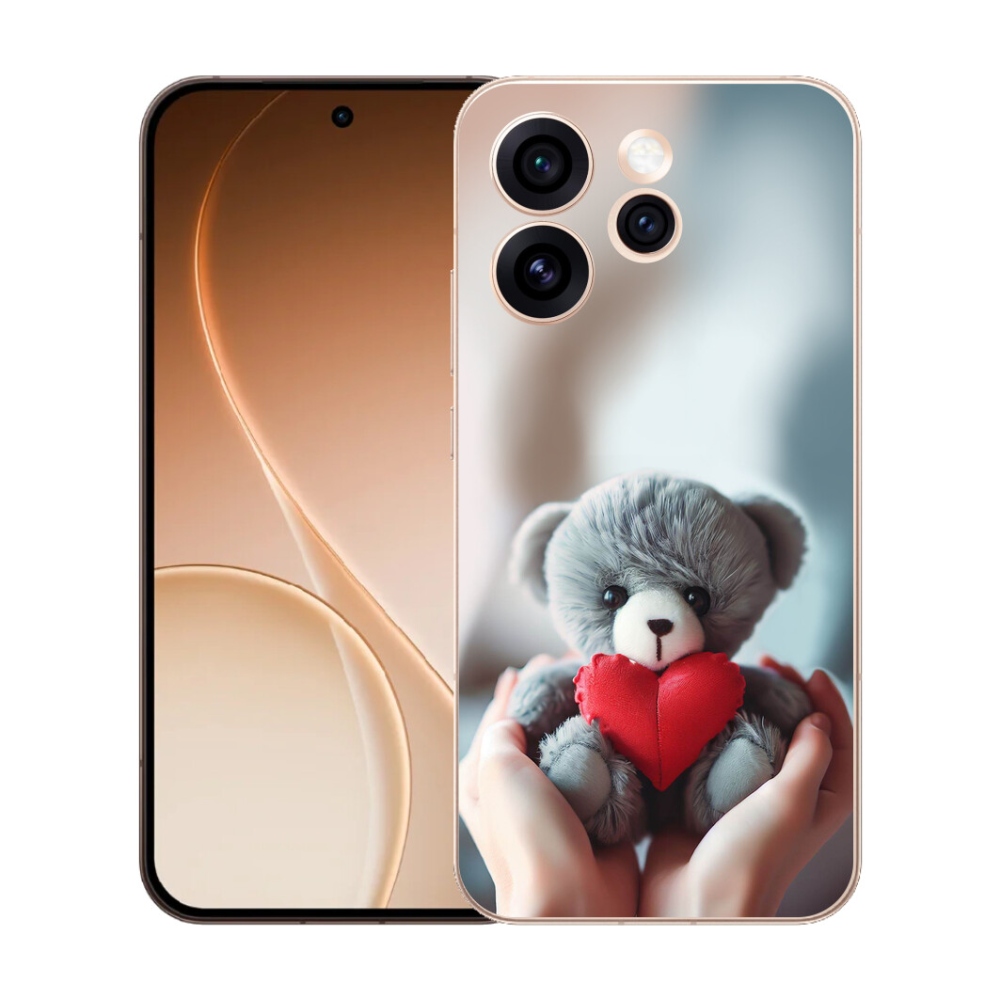 Gelový kryt mmCase na Oppo Reno 15 Pro 5G - medvídek pro zamilované