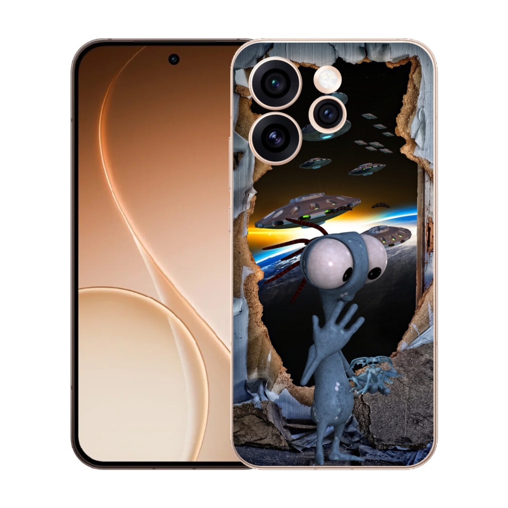 Gelový kryt mmCase na Oppo Reno 15 Pro 5G - mimozemšťan