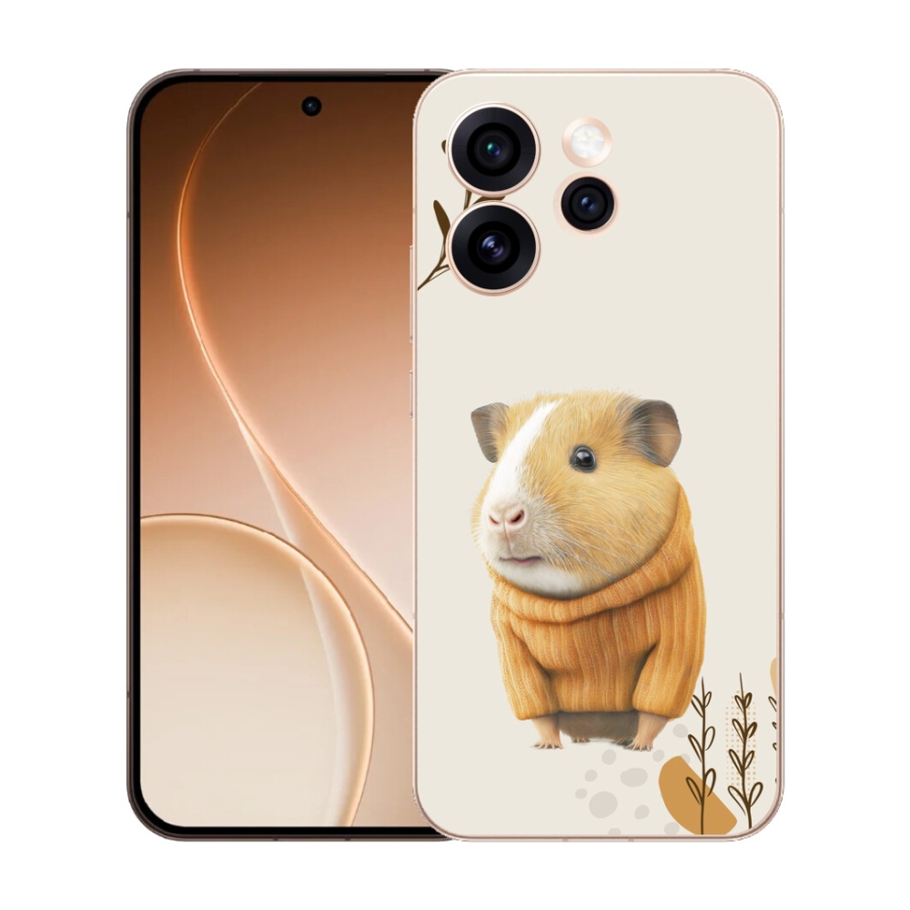 Gelový kryt mmCase na Oppo Reno 15 Pro 5G - morče ve svetru